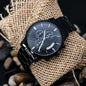 Engravable Chronograph Watch - Special Gift for Birthday, Anniversary - Beetno Store - Customizable Engraved Black Chronograph Watch, Customizable Engraved Black Chronograph Watch To Dad, E131T, Engravable Chronograph Watch, Jewelry, lx-P10125, MUST HAVES, NEWLY CURATED, P10125, PB24-WOOD, perfect gift for dad, perfect gift for Father’s Day, perfect gift for men, Personalize the watch back with an engraved name, personalized gift, PROD-1127572, PT-1497, TECH, TNM-2, USER-61358, Watch, Watch To Dad
