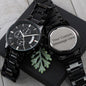 Engravable Chronograph Watch - Special Gift for Birthday, Anniversary - Beetno Store - Customizable Engraved Black Chronograph Watch, Customizable Engraved Black Chronograph Watch To Dad, E131T, Engravable Chronograph Watch, Jewelry, lx-P10125, MUST HAVES, NEWLY CURATED, P10125, PB24-WOOD, perfect gift for dad, perfect gift for Father’s Day, perfect gift for men, Personalize the watch back with an engraved name, personalized gift, PROD-1127572, PT-1497, TECH, TNM-2, USER-61358, Watch, Watch To Dad