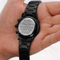 Engravable Chronograph Watch - Special Gift for Birthday, Anniversary - Beetno Store - Customizable Engraved Black Chronograph Watch, Customizable Engraved Black Chronograph Watch To Dad, E131T, Engravable Chronograph Watch, Jewelry, lx-P10125, MUST HAVES, NEWLY CURATED, P10125, PB24-WOOD, perfect gift for dad, perfect gift for Father’s Day, perfect gift for men, Personalize the watch back with an engraved name, personalized gift, PROD-1127572, PT-1497, TECH, TNM-2, USER-61358, Watch, Watch To Dad