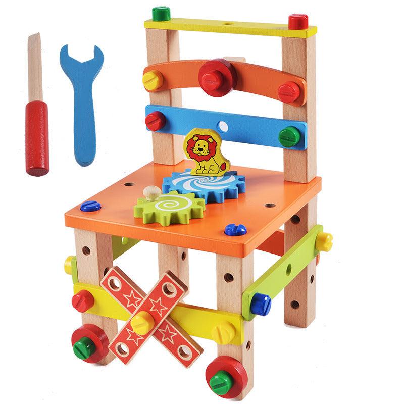 DIY Wooden Assembling Chair Toys - Beetno Store - 3d wooden puzzle, Children Educational Toys, creative wood puzzles, DIY Assembling Chair Toys, TOYS, Wooden Assembling Chair Toys, Wooden Multifunctional Assembling Chair Toy for Kid, wooden puzzle DIY, wooden puzzle toys, Wooden Puzzle Toys DIY