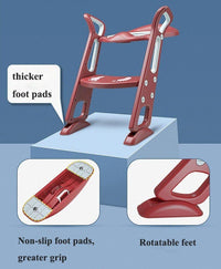 Thumbnail for Potty Training Seat With Ladder - Beetno Store - BABY ESSENTIALS, baby potty chair, best potty seat with ladder, best potty training seat with ladder, boys potty, kids toilet ladder, kids toilet seat with steps, MUST HAVES, NEWLY CURATED, potty chair with ladder, potty ladder, potty seat with ladder, potty seat with steps, potty toilet seat with step stool ladder, potty training chair, potty training ladder, Potty Training Seat With Ladder, toilet seat with toddler seat, toilet training seat with steps