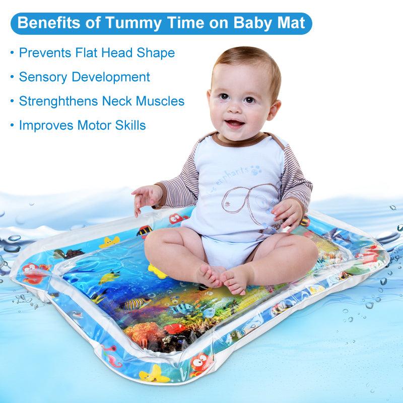 Water Mat For Babies - Beetno Store - baby water play mat, FAMILY, inflatable water play mat, kids watermat, sensory water play mat, TOYS, tummy time playmat, tummy time water mat, water mat for babies, water play mat for babies, water sensory mat