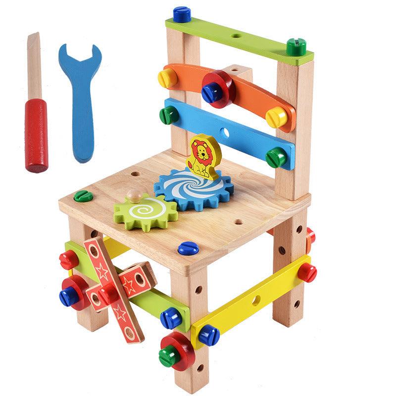 DIY Wooden Assembling Chair Toys - Beetno Store - 3d wooden puzzle, Children Educational Toys, creative wood puzzles, DIY Assembling Chair Toys, TOYS, Wooden Assembling Chair Toys, Wooden Multifunctional Assembling Chair Toy for Kid, wooden puzzle DIY, wooden puzzle toys, Wooden Puzzle Toys DIY