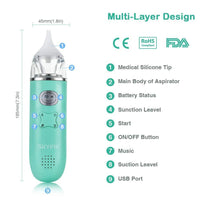 Thumbnail for Baby Electric Nasal Aspirator with Music - Beetno Store - baby aspirator, baby booger sucker, BABY ESSENTIALS, baby nasal aspirator, baby nose aspirator, baby nose sucker, baby vac, best baby nasal aspirator, electric baby nasal aspirator, electric nasal aspirator, electric nose sucker, infant nasal aspirator, nasal aspirator, nasal aspirator battery operated, nasal vacuum, NEWLY CURATED, nose aspirator, nose sucker, nose suction, SAFETY & GEAR, snot sucker