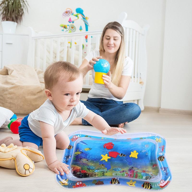 Water Mat For Babies - Beetno Store - baby water play mat, FAMILY, inflatable water play mat, kids watermat, sensory water play mat, TOYS, tummy time playmat, tummy time water mat, water mat for babies, water play mat for babies, water sensory mat