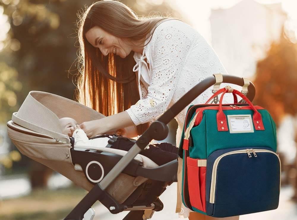 New Diaper Bag Backpack With Bed Changing Station