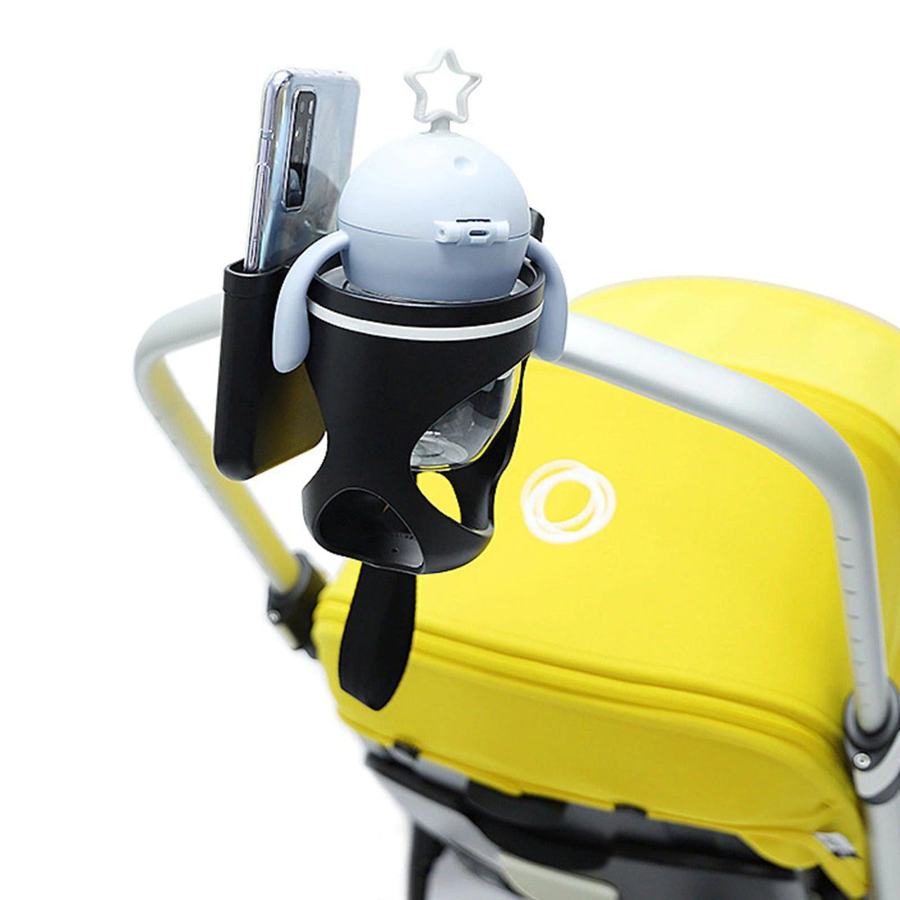 Stroller Cup Holder with Phone Holder - Beetno Store - best stroller cup holder, clip on cup holder for stroller, MUST HAVES, parent console for stroller, SAFETY & GEAR, stroller bottle holder, stroller cup holder, stroller cup holder attachment, Stroller Cup Holder with Phone Holder, stroller drink holder, under20, universal stroller cup holder