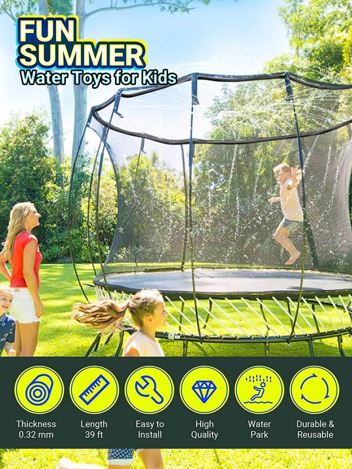 Outdoor Trampoline Sprinkle For Kids - Beetno Store - back yard water play, backyard sprinkler park, backyard water park, best trampoline sprinkler, NEWLY CURATED, outdoor trampoline sprinkler, sprinkler on trampoline, sprinkler under trampoline, TOYS, trampoline sprayer, trampoline sprinkler, trampoline sprinkler for kids, trampoline water sprayer, trampoline water sprinkler, trampoline with water spray, trampoline with water sprinkler, water sprinkler trampoline