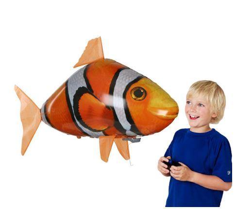 Remote Control Shark & Clownfish Toy - Air Swimming Fish