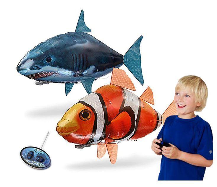 Remote Control Shark & Clownfish Toy - Air Swimming Fish