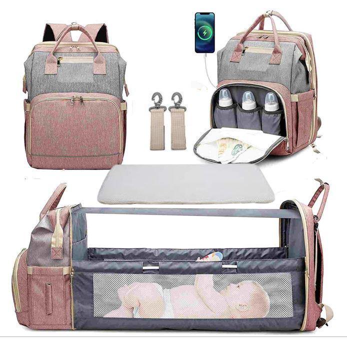 Ultimate Diaper Bag Backpack With Bed Changing Station
