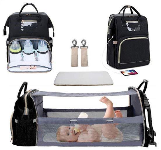 Ultimate Diaper Bag Backpack With Bed Changing Station