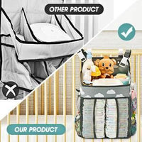 Thumbnail for Portable Baby Crib Diaper Organizer - Beetno Store - baby bed organizer, baby crib organizer, BABY ESSENTIALS, bed hanging storage, bedside hanging storage, bedside pocket, bedside pocket organizer, bedside storage bag, bunk bed storage caddy, crib caddy, crib diaper organizer, crib hanging storage, crib organizer, diaper holder for crib, hanging bed organizer, hanging crib, hanging crib organizer, hanging diaper caddy diaper organizer for crib, MUST HAVES, organizer, thirsties wet bag