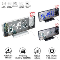 Thumbnail for Digital Projection Alarm Radio Clock and Mirror - Beetno Store - alarm projection clock, Digital allarm clock, Digital Radio Alarm Clock, HOME & GARDEN, MUST HAVES, projection alarm clock radio, projection clock, Projection Clock used as a Mirror, Projection Digital Radio Alarm Clock, Projection Display and Dual Alarms, projector alarm clock, projects the time onto your wall or ceiling, Time Projector Alarm