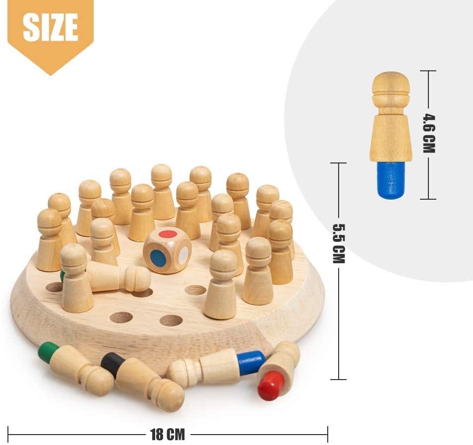Wooden Colorful Memory Chess Game - Beetno Store - develop child's memory ability, develop elder memory ability, Educational Game, improve your memory ability, match puzzle board toy, TOYS, Wooden Colorful Memory Chess Game