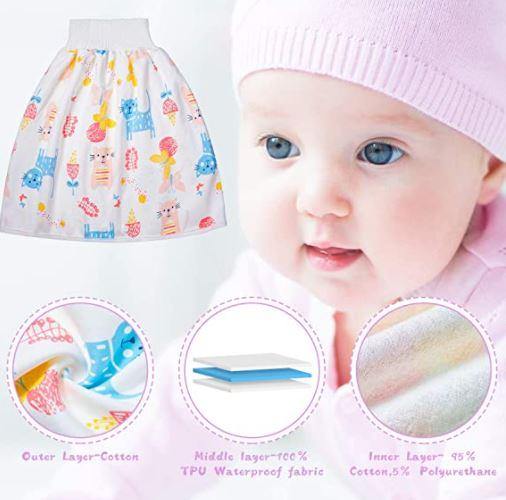 Safe Baby Diaper Waterproof Skirt - Beetno Store - BABY ESSENTIALS, best training diapers, cloth training diapers, FAMILY, MUST HAVES, NEWLY CURATED, pampers easy up, training cloth diapers, training diapers with velcro sides, under20