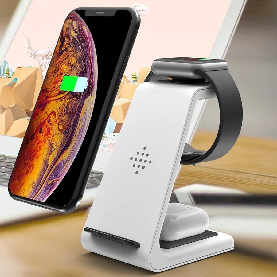 3 in 1 Qi Fast Wireless Charger Stand For iPhone/Samsung - Beetno Store - fast wireless charger, MUST HAVES, qi charger, TECH, wireless charge stand, Wireless Charger Station For iPhone and Samsung, wireless charging station