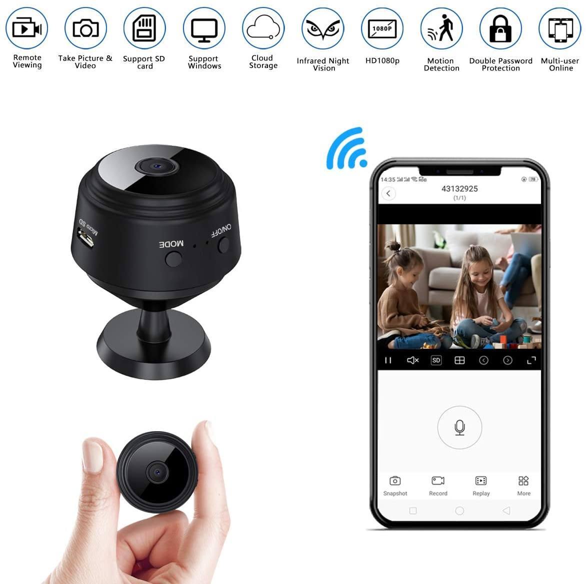 Mini WiFi Wireless Hidden Camera - Beetno Store - mini spy camera wireless, Mini WiFi Wireless Hidden Remote Cam, MUST HAVES, SAFETY & GEAR, smallest wifi camera, TECH, wireless hidden camera