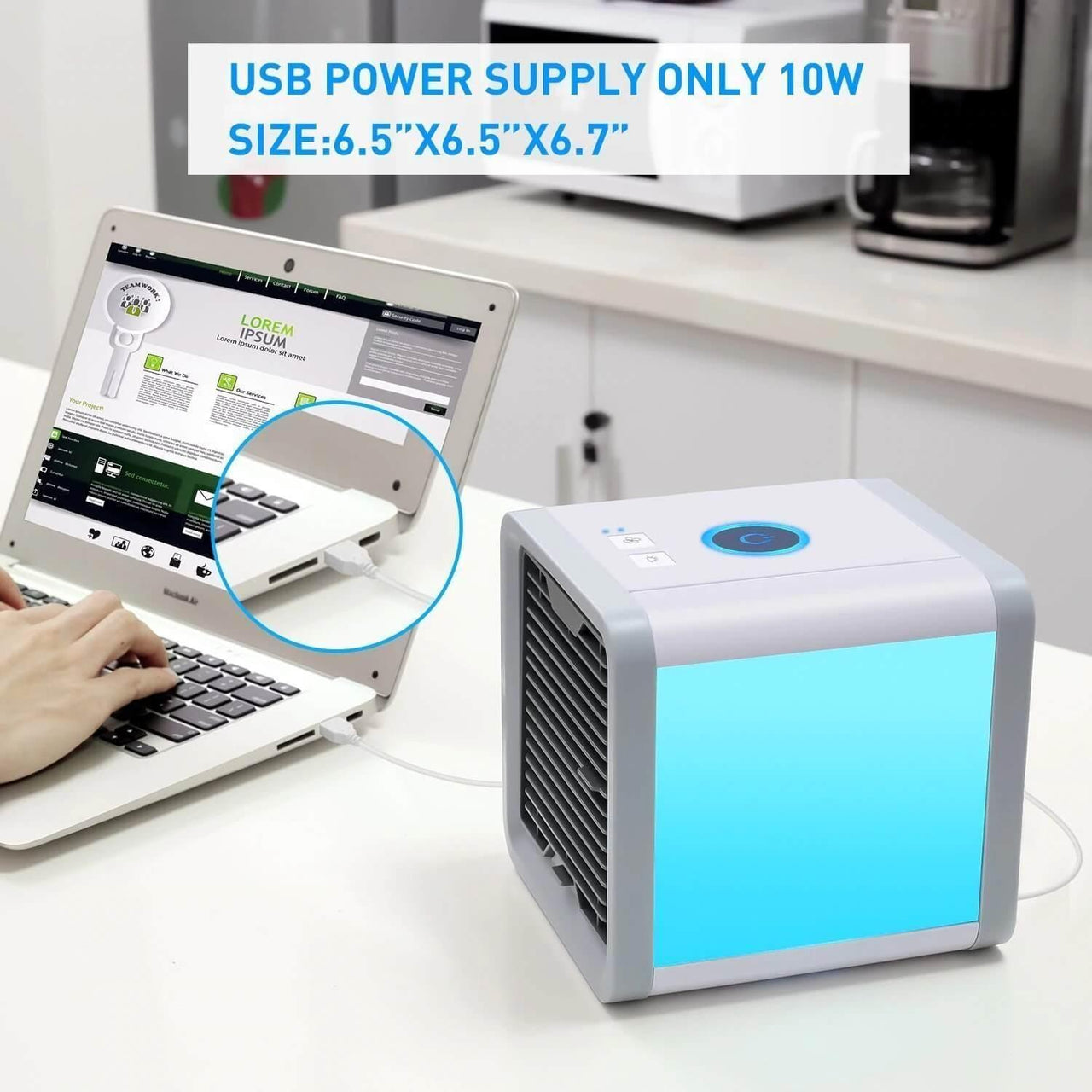 Portable USB Air Conditioner (7 Color LED)